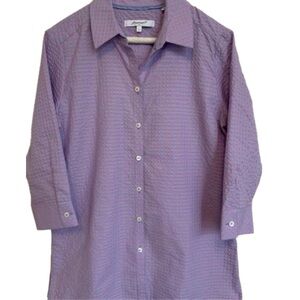 Foxcroft 100% Cotton Wrinkle Free Blouse Size 4